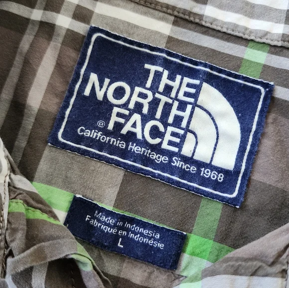 The North Face Men's Plaid Button Down Shirt Short Sleeve Men's Large - Picture 12 of 14